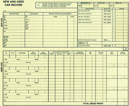 New and Used Record Form