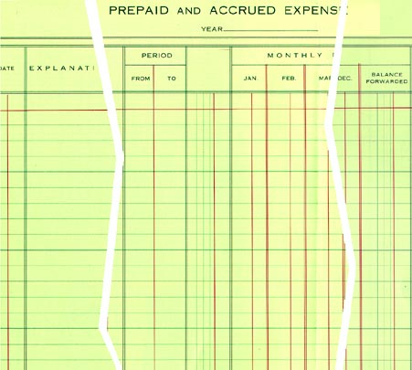 Calendrier des charges payées d'avance et à payer